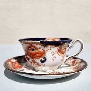 Alfred B Pearce & Co Antique English Bone China Tea Cup Saucer Set Vintage Plate